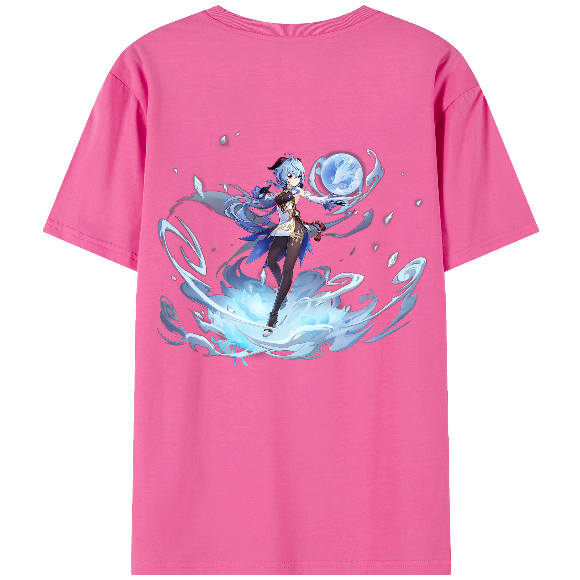 げんし神 甘雨 かんう genshin Ganyu レディース半袖Tシャツ(バックプリント)